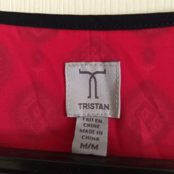 Tristan red geometric print maxi dress NWOT - Picture 7 of 13